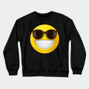 Beaming face emoji with sunglasses Crewneck Sweatshirt